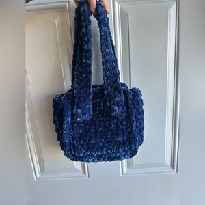 Crochet Navy Blue Handbag